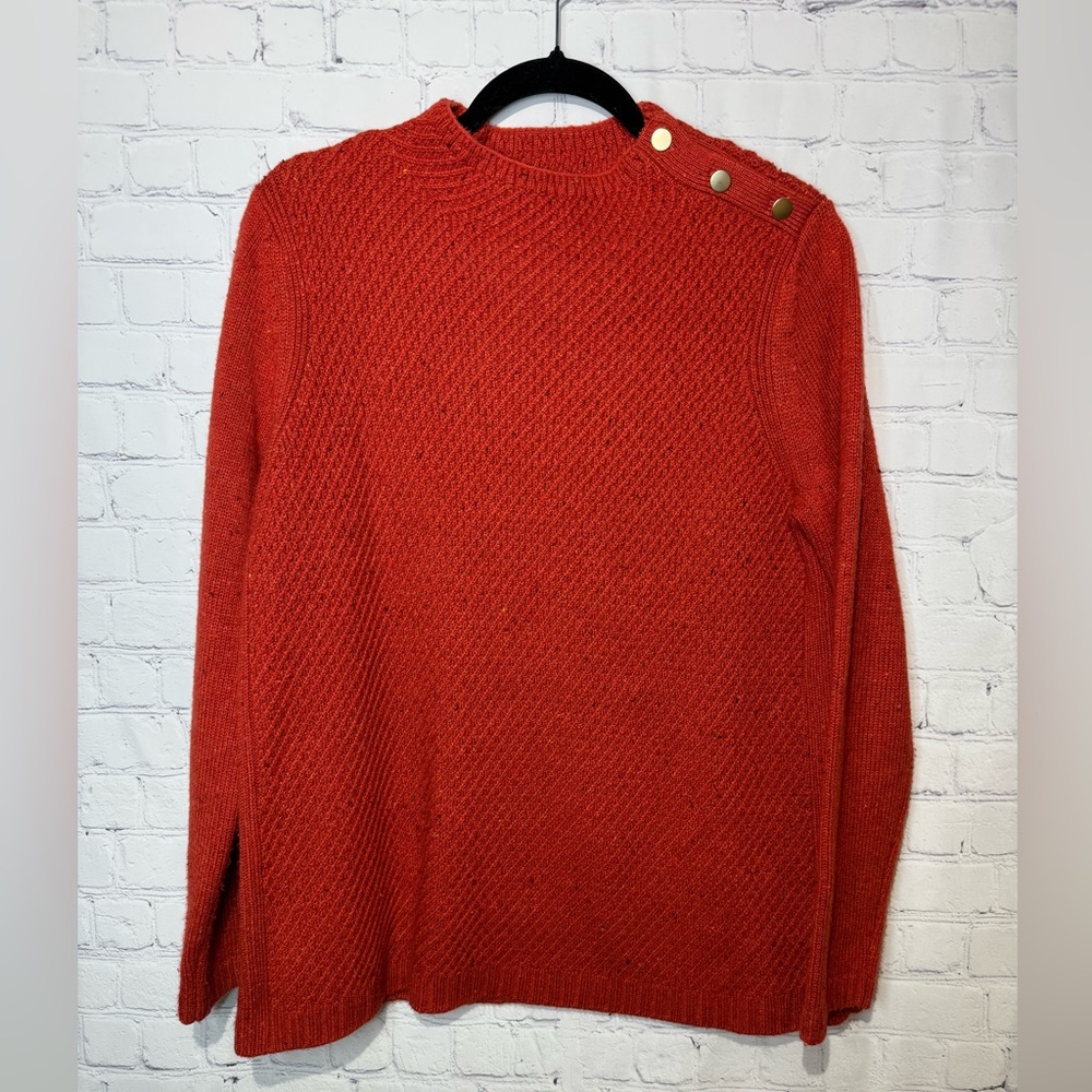 Talbots size medium burnt orange crewneck sweater
